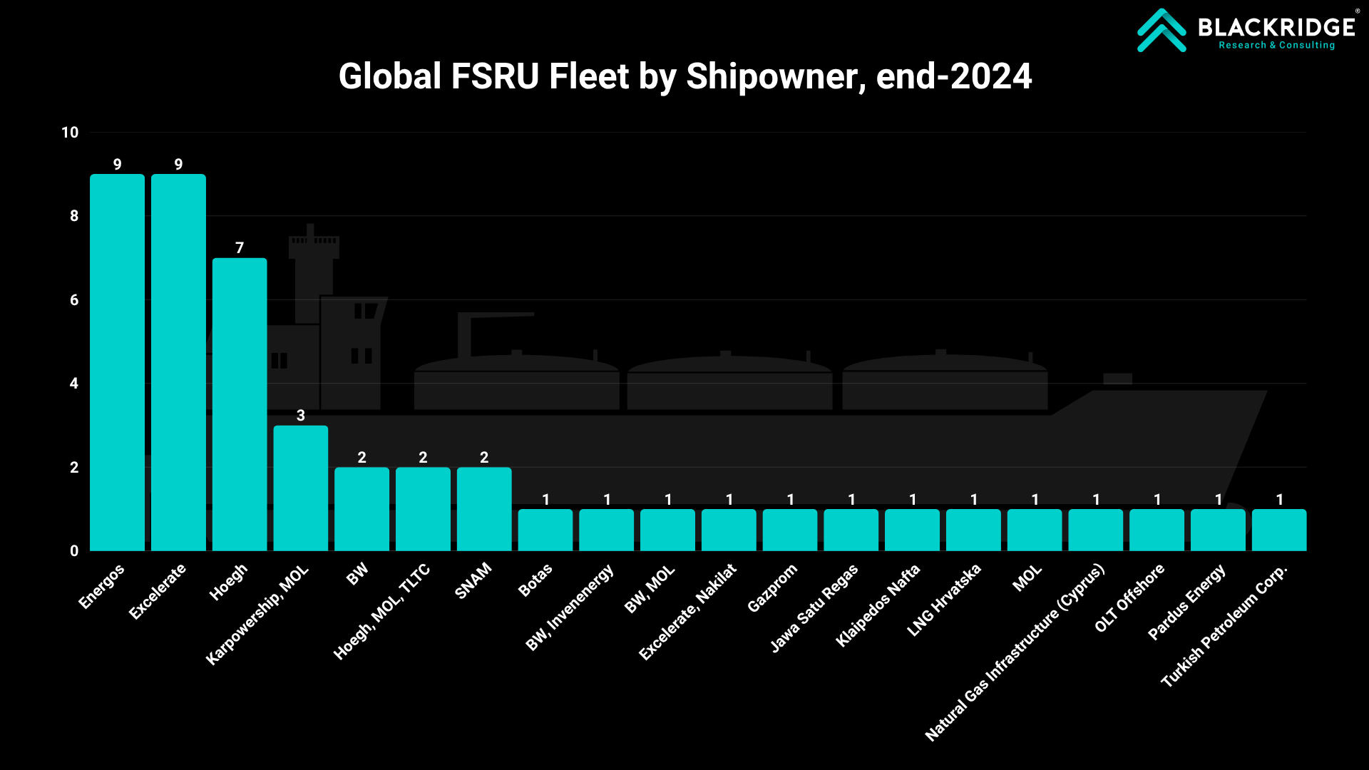 Global FSRU Fleet, by Shipowners 2025